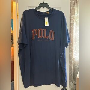 Polo by Ralph Lauren Men's Navy T-Shirt with Red Logo